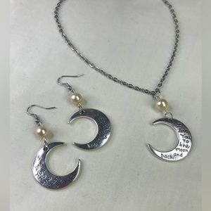 Love You to the Moon & Back Jewelry Set Pearls Handmade 🦄3 for $15 /4 for $20🦄